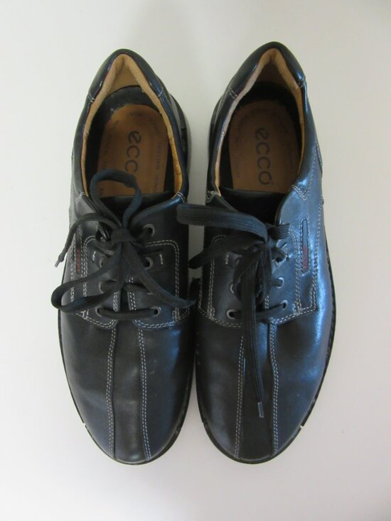 ECCO Black Comfort Derby 46 Lace Up Leather Shoes main image 7